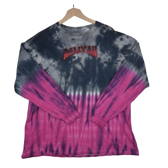 Aaliyah Rap Tee T Shirt Adult Pink White 3XL Tie Dye RnB R&B Artist Graphic - Picture 2 of 7